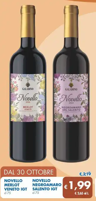 MD Discount NOVELLO NEGROAMARO SALENTO IGT cl 75 offerta