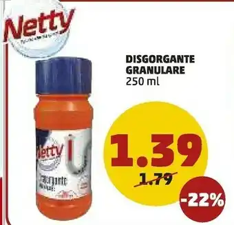 PENNY Netty Disgorgante Granulare 250g offerta