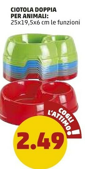 PENNY Ciotola Doppia Per Animali offerta
