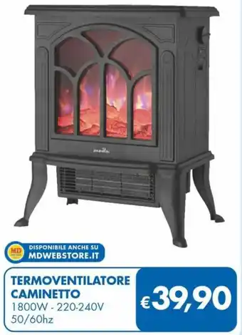 TERMOVENTILATORE CAMINETTO 1800W-220-240V 50/60hz