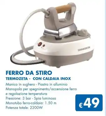 MD Discount FERRO DA STIRO TERMOZETA - CON CALDAIA INOX offerta