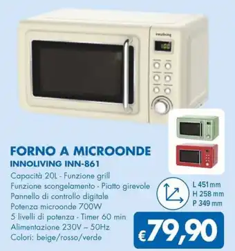 FORNO A MICROONDE INNOLIVING INN-861