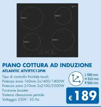 MD Discount PIANO COTTURA AD INDUZIONE ATLANTIC ATVIFTC13PM offerta