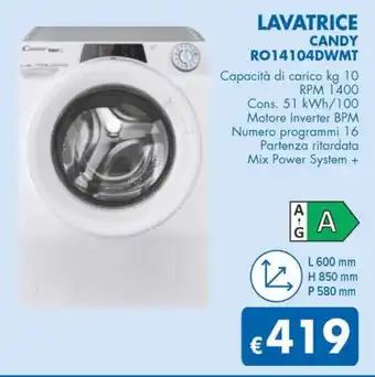MD Discount LAVATRICE CANDY RO14104DWMT offerta