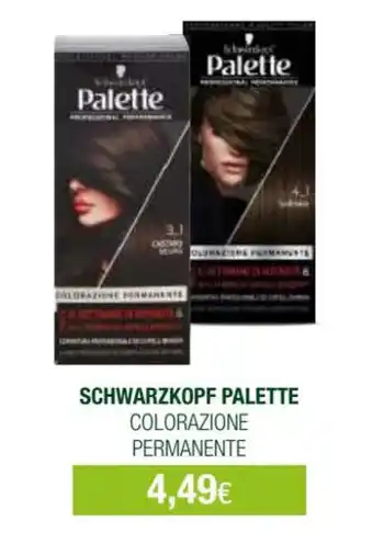 Acqua & Sapone SCHWARZKOPF PALETTE COLORAZIONE PERMANENTE offerta