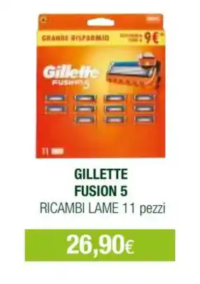 Acqua & Sapone GILLETTE FUSION 5 RICAMBI LAME 11 pezzi offerta