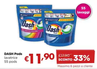 Acqua & Sapone DASH Pods lavatrice 55 pods offerta