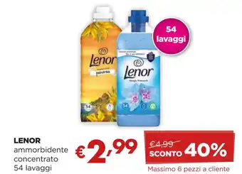 Acqua & Sapone LENOR ammorbidente concentrato 54 lavaggi offerta
