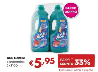 Acqua & Sapone ACE Gentile candeggina 2x3100 ml offerta