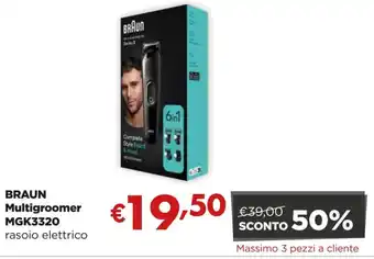 Acqua & Sapone BRAUN Multigroomer MGK3320 rasoio elettrico offerta