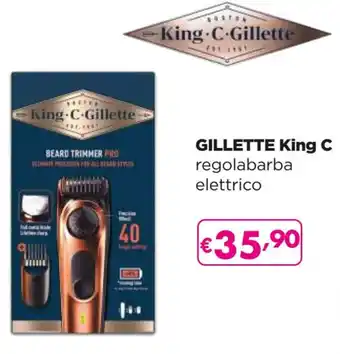 Acqua & Sapone GILLETTE King C regolabarba elettrico offerta