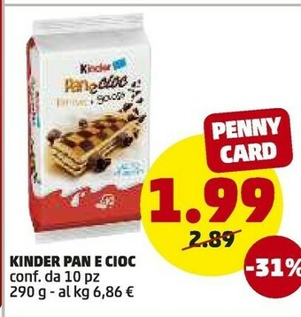 PENNY Ferrero Kinder Pan E Cioc offerta