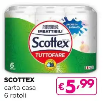 Acqua & Sapone SCOTTEX carta casa 6 rotoli offerta