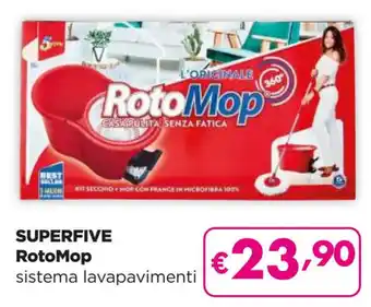 Acqua & Sapone SUPERFIVE RotoMop sistema lavapavimenti offerta