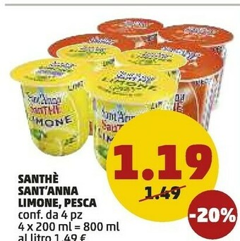 PENNY Sant'anna Sant'Anna - SanThè al Limone 200 g(ml) offerta