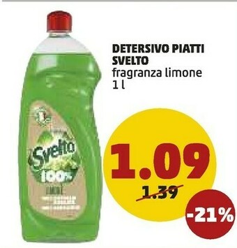 PENNY Svelto 8717163934159 Detersivo Per Piatti Gel 1000 Ml offerta