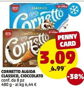 PENNY Algida Cornetto Classico Formato Speciale 480 G(ml) offerta