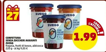 PENNY Zuegg Albicocche Zero Zuccheri Aggiunti 220 G(ml) offerta