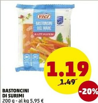 PENNY Vici Bastoncini Di Surimi offerta