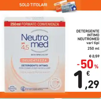 Spazio Conad Neutromed Detergente Intimo 250ml offerta