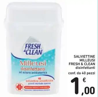 Spazio Conad Fresh & Clean Milleusi Salviettine 40 pezzi offerta