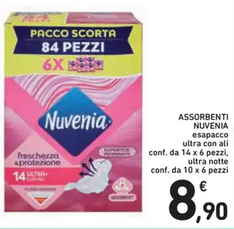 Spazio Conad Nuvenia Assorbenti 14x6pz e 10x6pz offerta