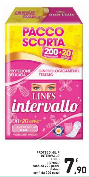 Spazio Conad Lines Proteggi-slip Intervallo 220 e 200 pezzi offerta