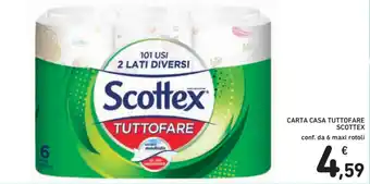 Spazio Conad Scottex Carta Casa Tuttofare 6 maxi rotoli offerta