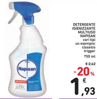 Spazio Conad Napisan Detergente Igienizzante Multiuso 750ml offerta