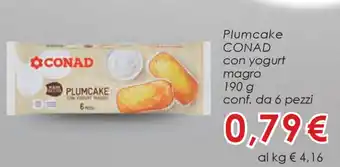 Conad Plumcake 6 pezzi 190g