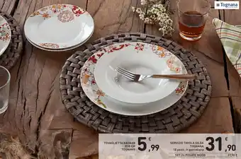 Spazio Conad Tognana Servizio Tavola Gilda 18 pezzi offerta