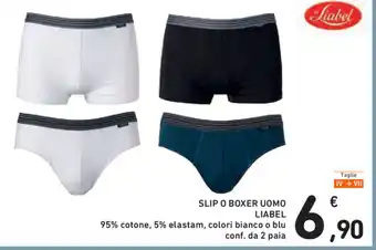Spazio Conad Liabel Slip 0 Boxer Uomo 2 paia offerta