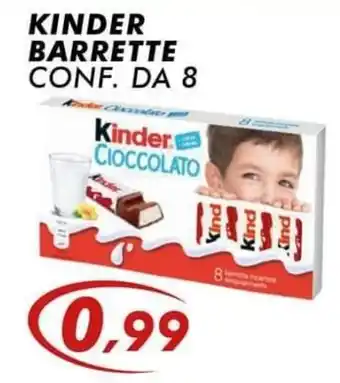 Dolce Sosta Supermercati KINDER BARRETTE CONF. DA 8 offerta