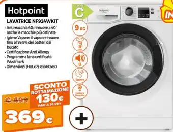 Parente Expert Hotpoint Lavatrice NF924WKIT offerta