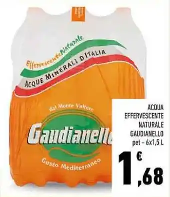 ACQUA EFFERVESCENTE NATURALE GAUDIANELLO pet - 6x1,5 L