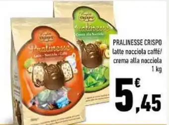 Conad Superstore PRALINESSE CRISPO latte nocciola caffé/ crema alla nocciola 1 kg offerta