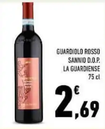 Conad Superstore GUARDIOLO ROSSO SANNIO D.O.P. LA GUARDIENSE 75 cl offerta