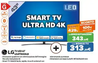 Parente Expert LG TV Led 43" 43UP78006LB offerta