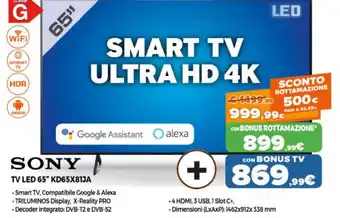 Parente Expert Sony TV Led 65" KD65X81JA offerta