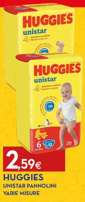 Proshop HUGGIES UNISTAR PANNOLINI VARIE MISURE offerta