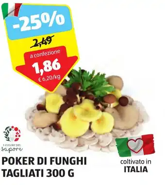 ALDI POKER DI FUNGHI TAGLIATI 300 G offerta