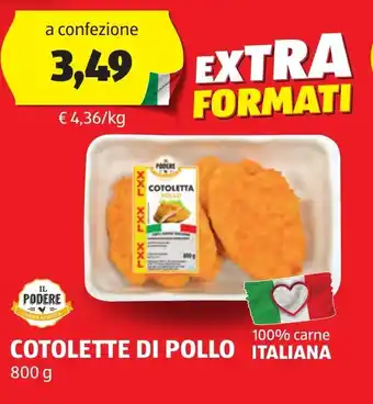 IL PODERE COTOLETTE DI POLLO 800 g