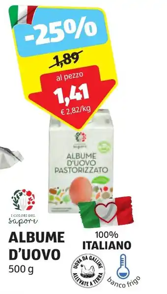 ALDI ALBUME D'UOVO 500 g offerta