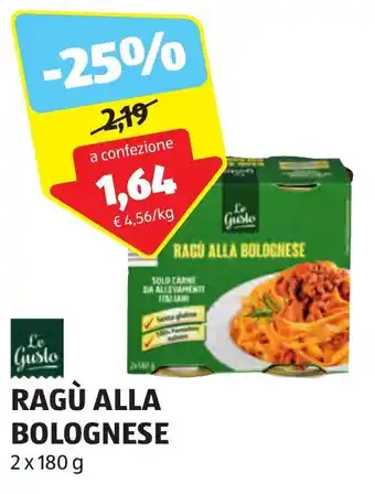 Le Gusto RAGÙ ALLA BOLOGNESE 2 x 180 g