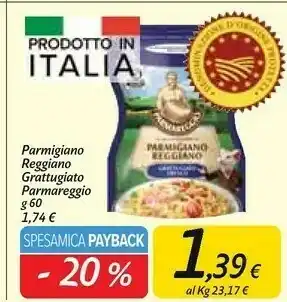 Carrefour Market Parmareggio Parmigiano offerta