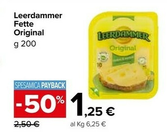 Carrefour Market Leerdammer Fette Original offerta