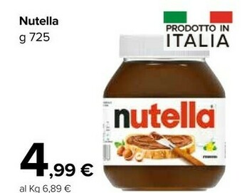 Carrefour Market Ferrero Nutella offerta