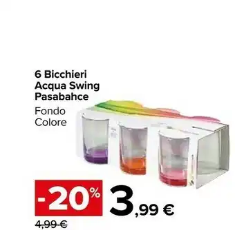 Pasabahce 6 Bicchieri Acqua Swing