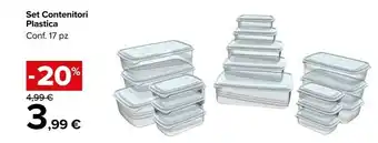 Set Contenitori Plastica