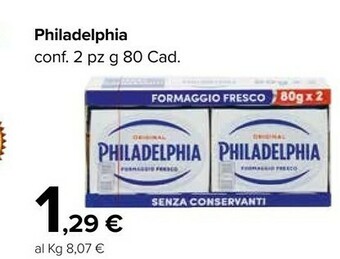 Carrefour Market Philadelphia Formaggio Fresco offerta